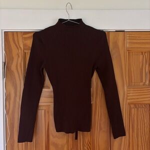 Sculpt Knit Tie-Back Longsleeve
